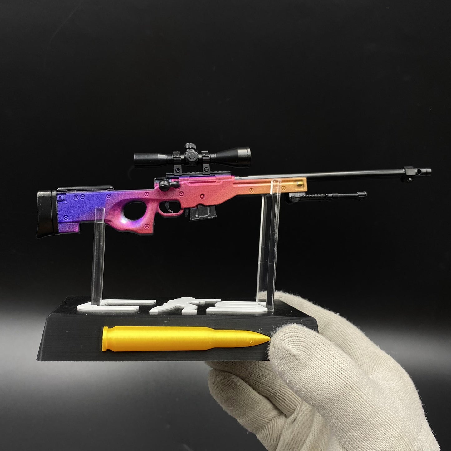 Hot Game CS2 Tiny Gun Fade AWP Metal Replica Game Prop Collectible