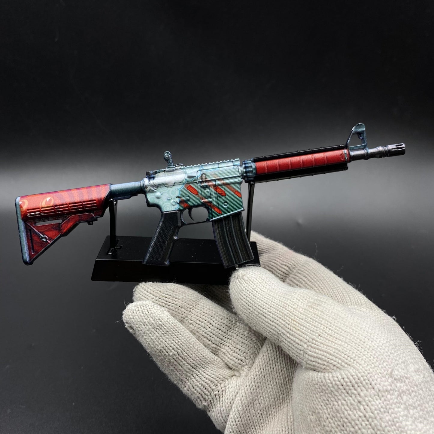 M4A4 Bullet Rain Mini Metal Gun CS2 Game Replica For Collectible