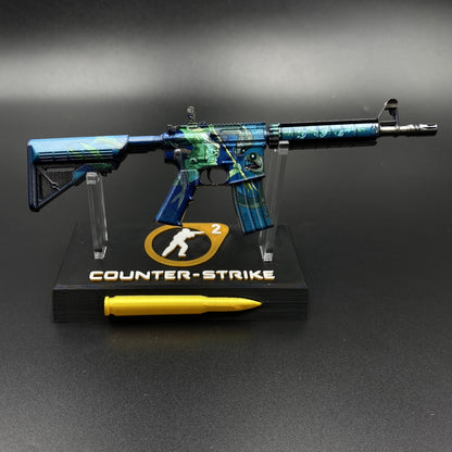 CS Game Skin M4A4 Poseidon Mini Metal Game Replica For Collection