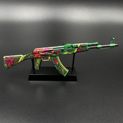 Hot Game CS2 Wild Lotus Skin AK-47 Miniature Tiny Gun Metal Replica Game Prop Collectible