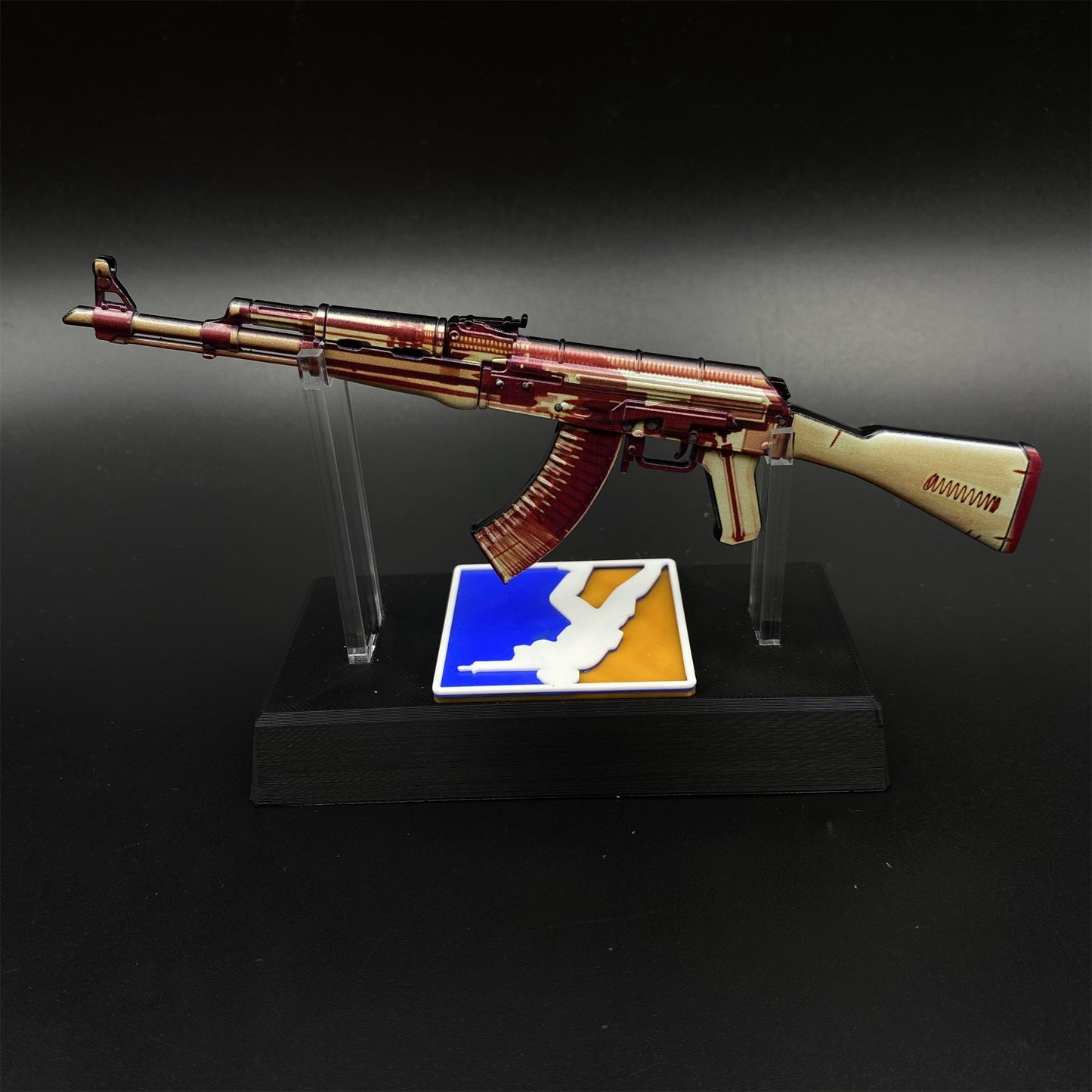 Hot Game CS2 AK47 X-Ray Skin Mini Metal Replica Game Prop Collectible