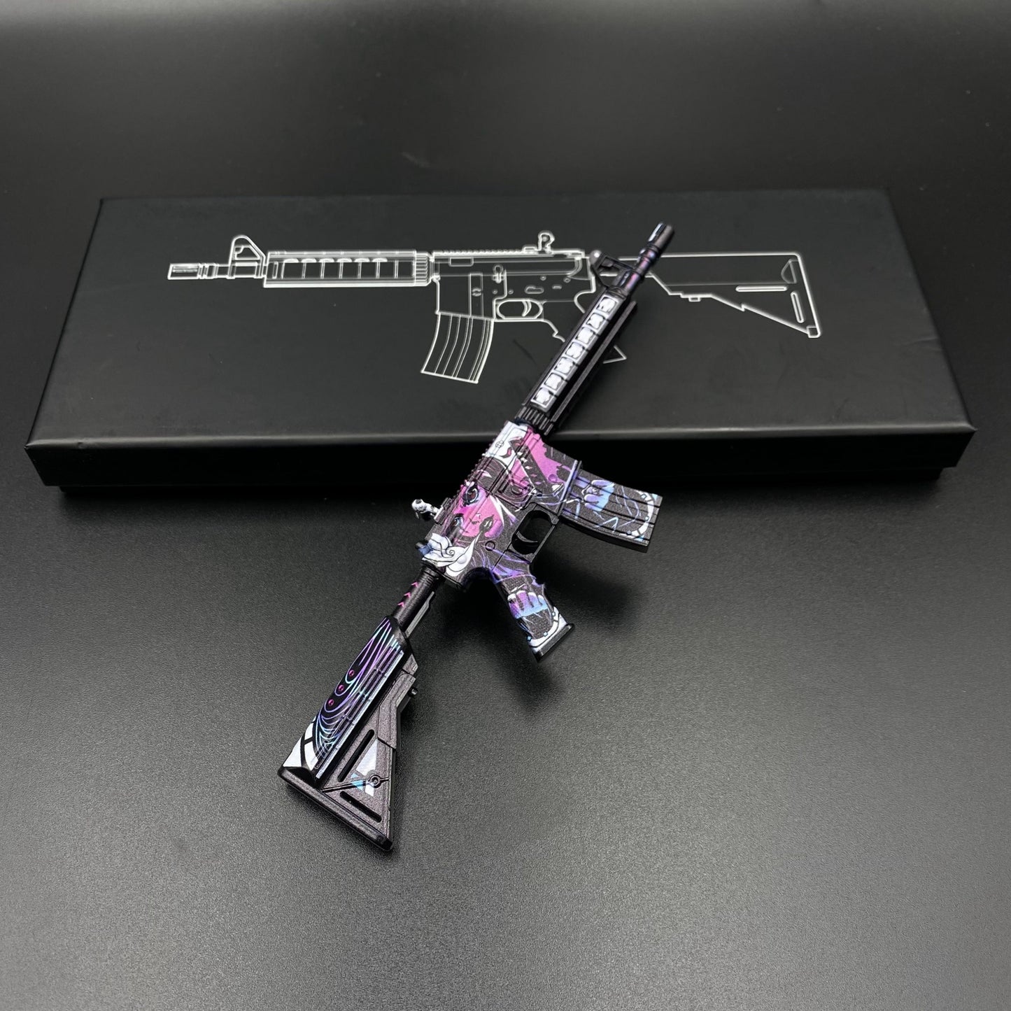 CS Game Skin M4A4 Neo‑Noir Mini Metal Game Replica For Collection