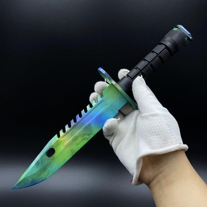 Life-Size CS2 Doppler Phase 2 Bayonet Collectible Model 420 Steel Dull Blade Replica