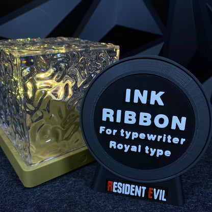 3D Printed Horror Game Ink Ribbon Shape Speaker, Gaming Room Decor Fan Collectible