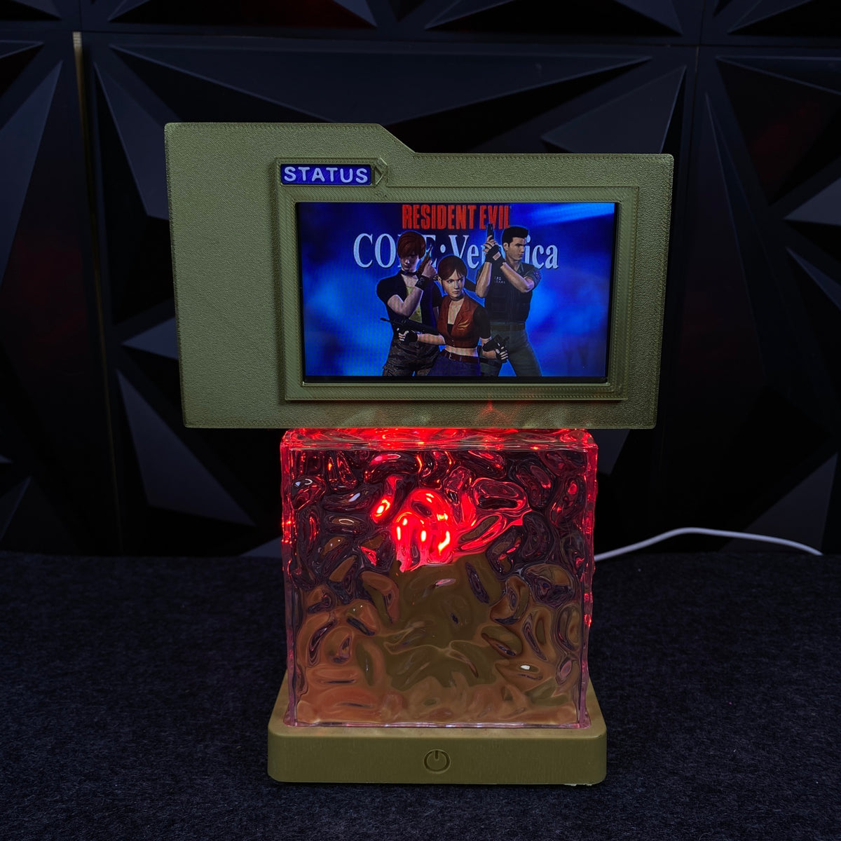 3D Printed Biohazard Code Veronica Inspired Chris Status Panel Replica Prop