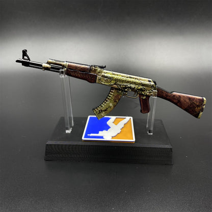 CS2 Game Peripheral - Tiny Gun AK47 Panthera Onca Metal Replica Game Prop Collectible