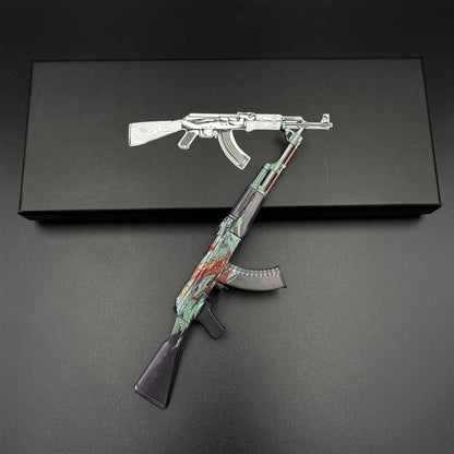 CS2 Game Peripheral - Tiny Gun AK47 Aquamarine Revenge Metal Replica Game Prop Collectible