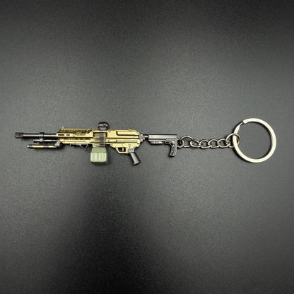 Mini Metal Gun Props Keychain - Gaming Weapon Backpack Pendant