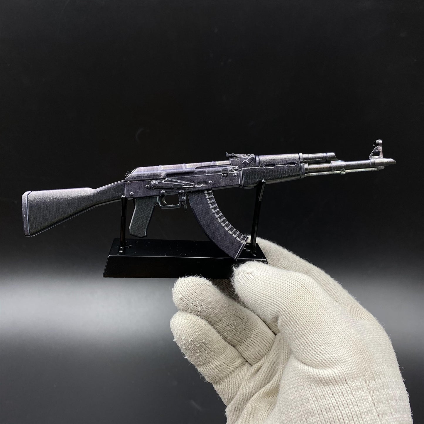 CS2 Game Peripheral - Tiny Gun AK47 Slate Metal Replica Game Prop Collectible