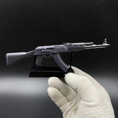 CS2 Game Peripheral - Tiny Gun AK47 Slate Metal Replica Game Prop Collectible