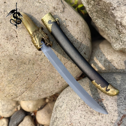 Chinese Longquan Dagger Dragon Head Short Sword