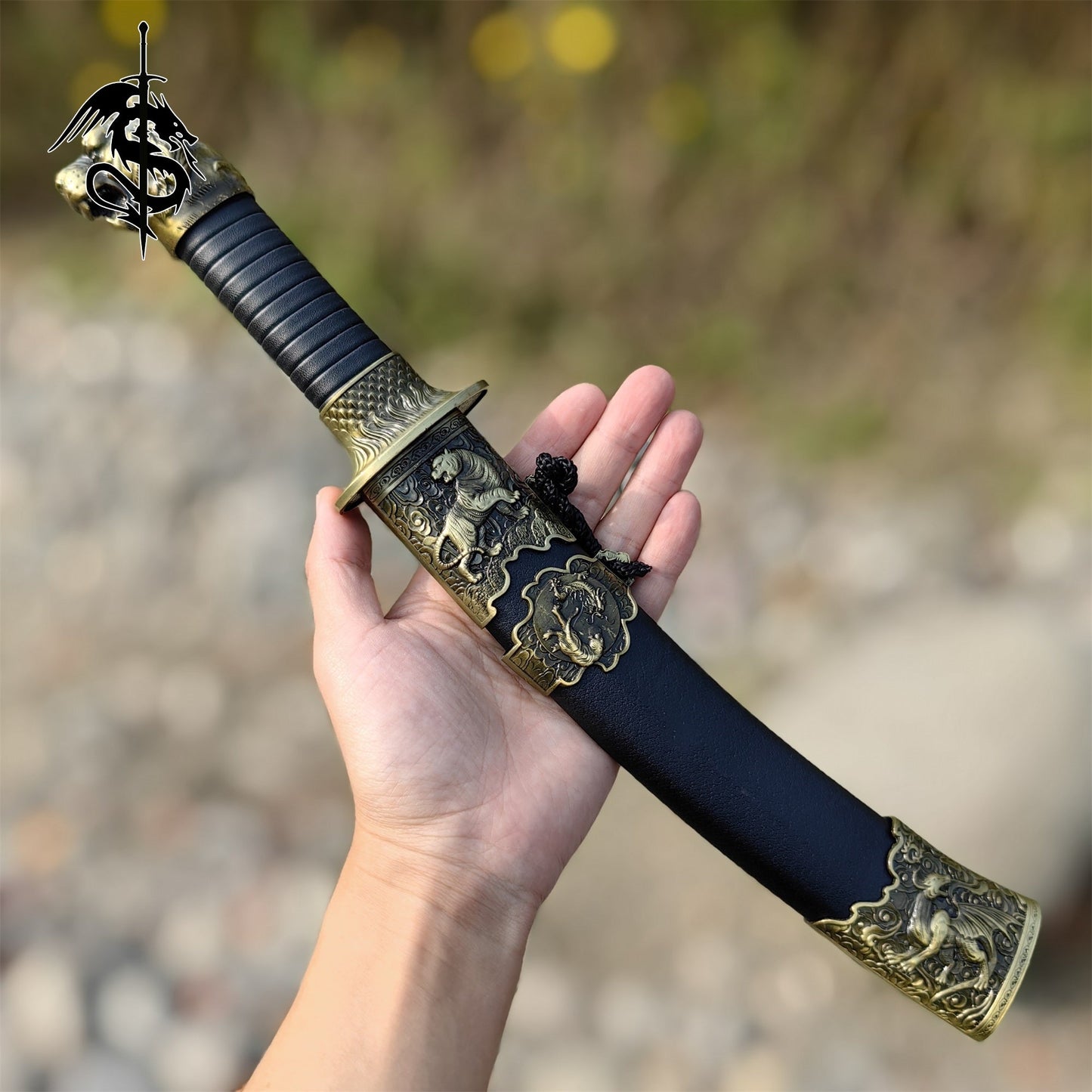 Ancient Chinese General Dagger Tiger Head Short Sword
