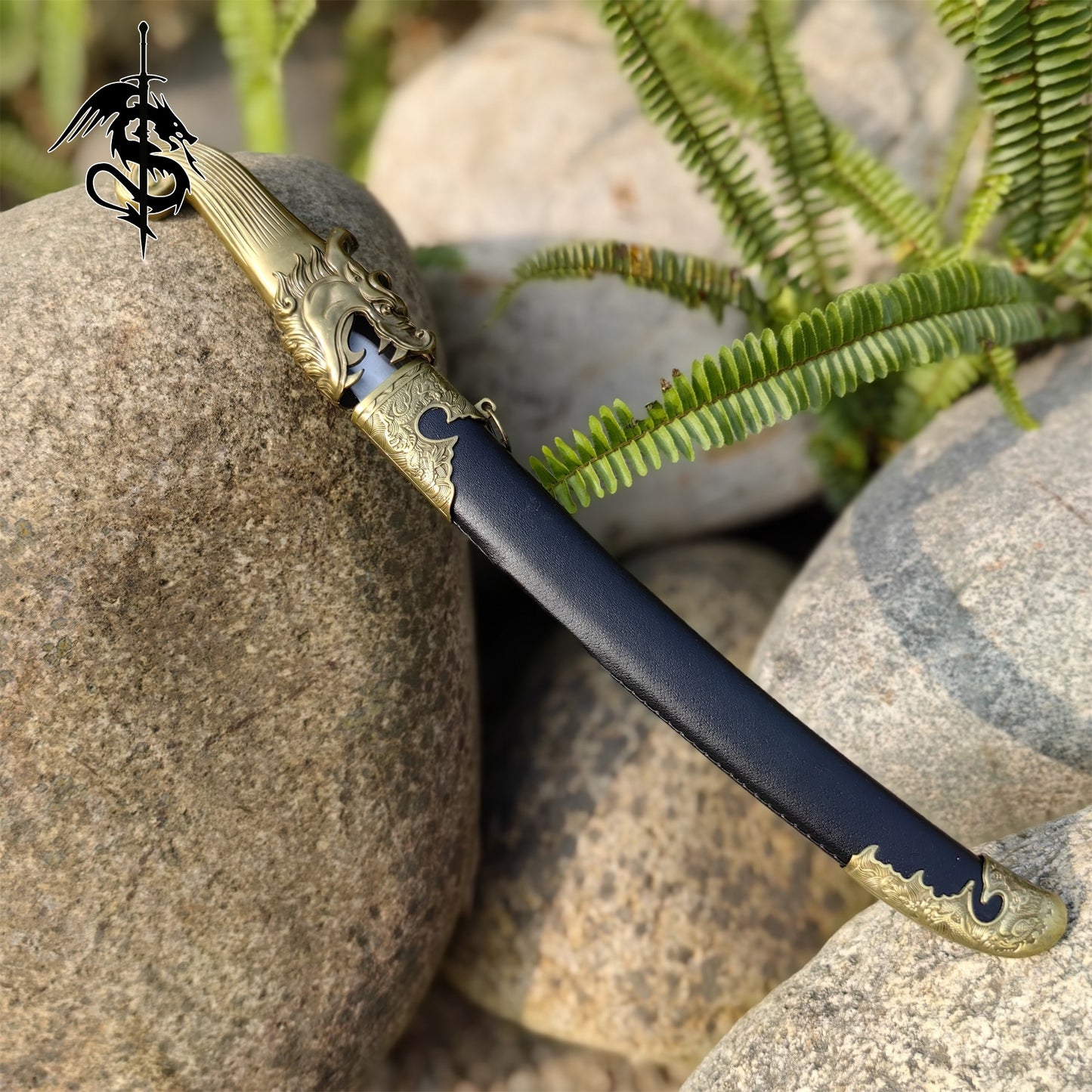 Chinese Longquan Dagger Dragon Head Short Sword