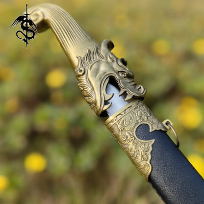 Chinese Longquan Dagger Dragon Head Short Sword