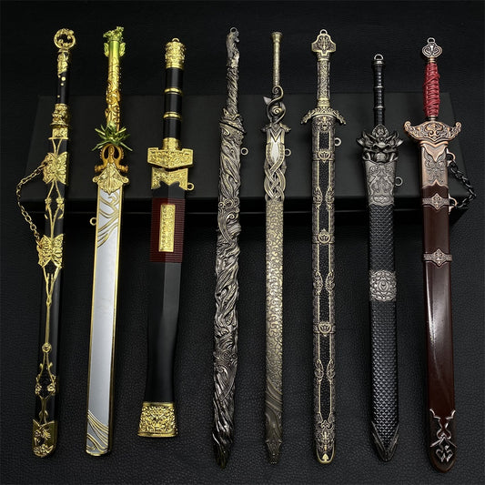 Chinese Style Swords Metal Tiny Sword Replica Collection
