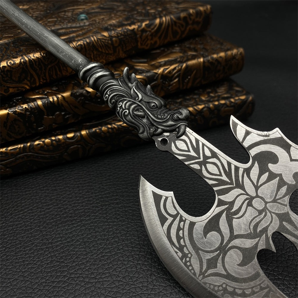 Hand-Forged XuanHua Axe Miniature Small AncientBattle Axe 37CM/14.5"