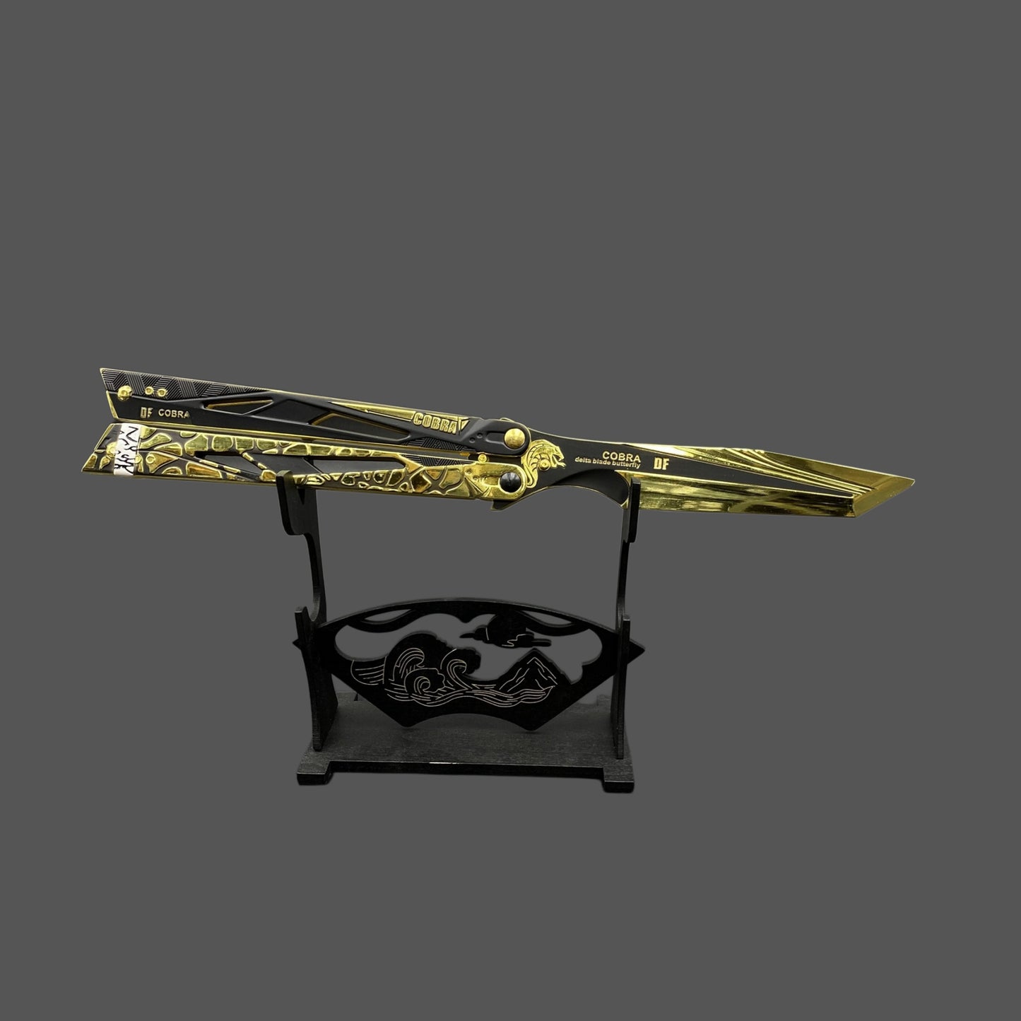 Delta Force Cobra Vanguard Balisong Alloy Replica Display Only Fan Art
