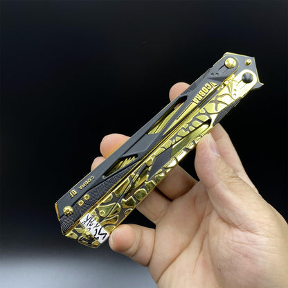 Delta Force Cobra Vanguard Balisong Alloy Replica Display Only Fan Art