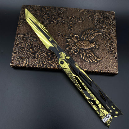 Delta Force Cobra Vanguard Balisong Alloy Replica Display Only Fan Art