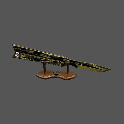 Delta Force Cobra Vanguard Balisong Alloy Replica Display Only Fan Art