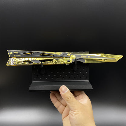Delta Force Cobra Vanguard Balisong Alloy Replica Display Only Fan Art