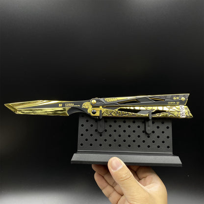 Delta Force Cobra Vanguard Balisong Alloy Replica Display Only Fan Art