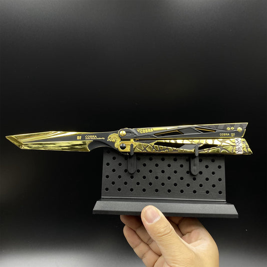 Delta Force Cobra Vanguard Balisong Alloy Replica Display Only Fan Art