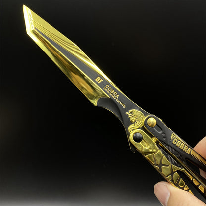 Delta Force Cobra Vanguard Balisong Alloy Replica Display Only Fan Art