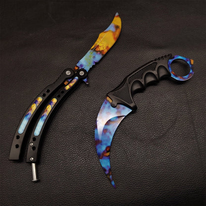 Case Hardened Balisong Karambit Trainer Weapon Case