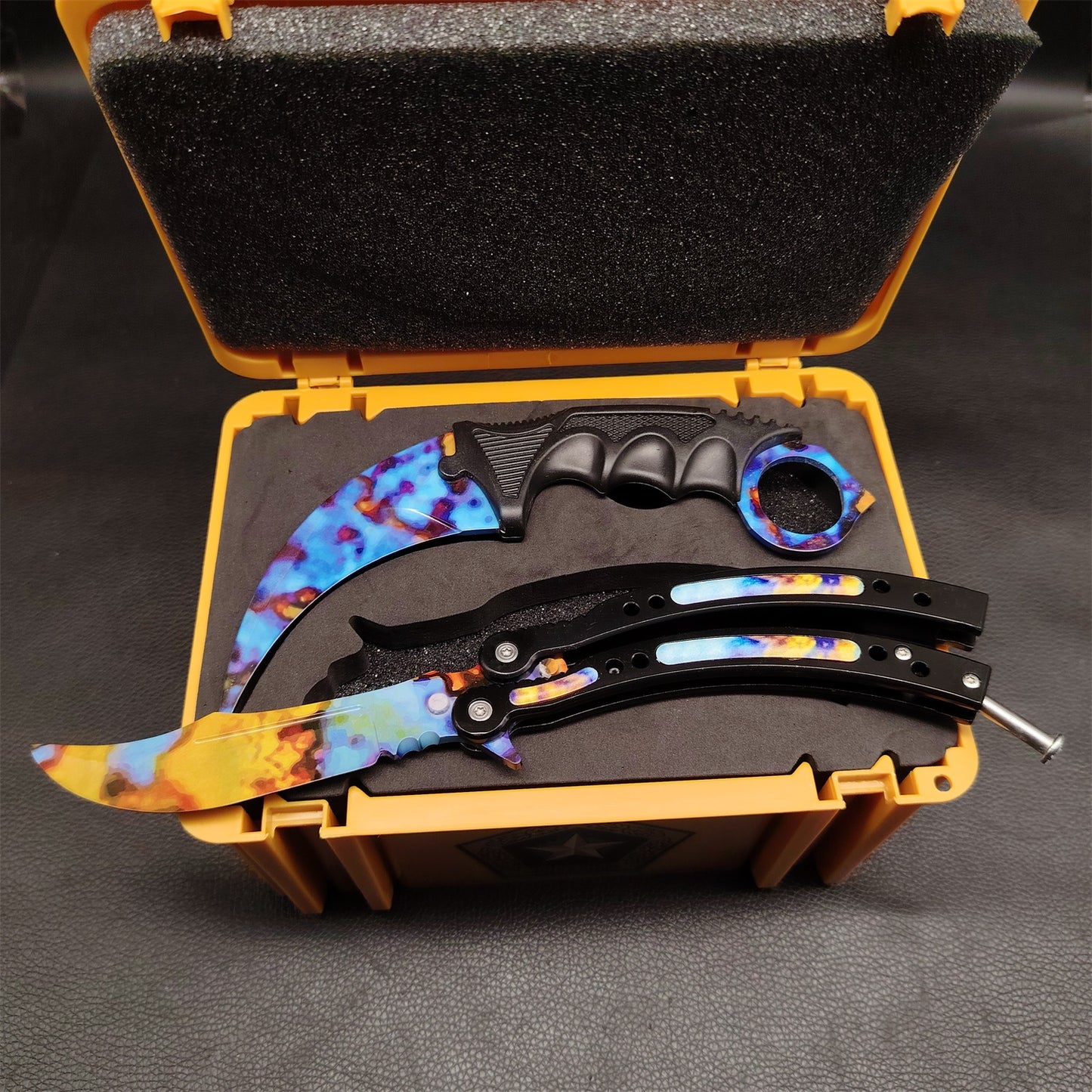 Case Hardened Balisong Karambit Trainer Weapon Case