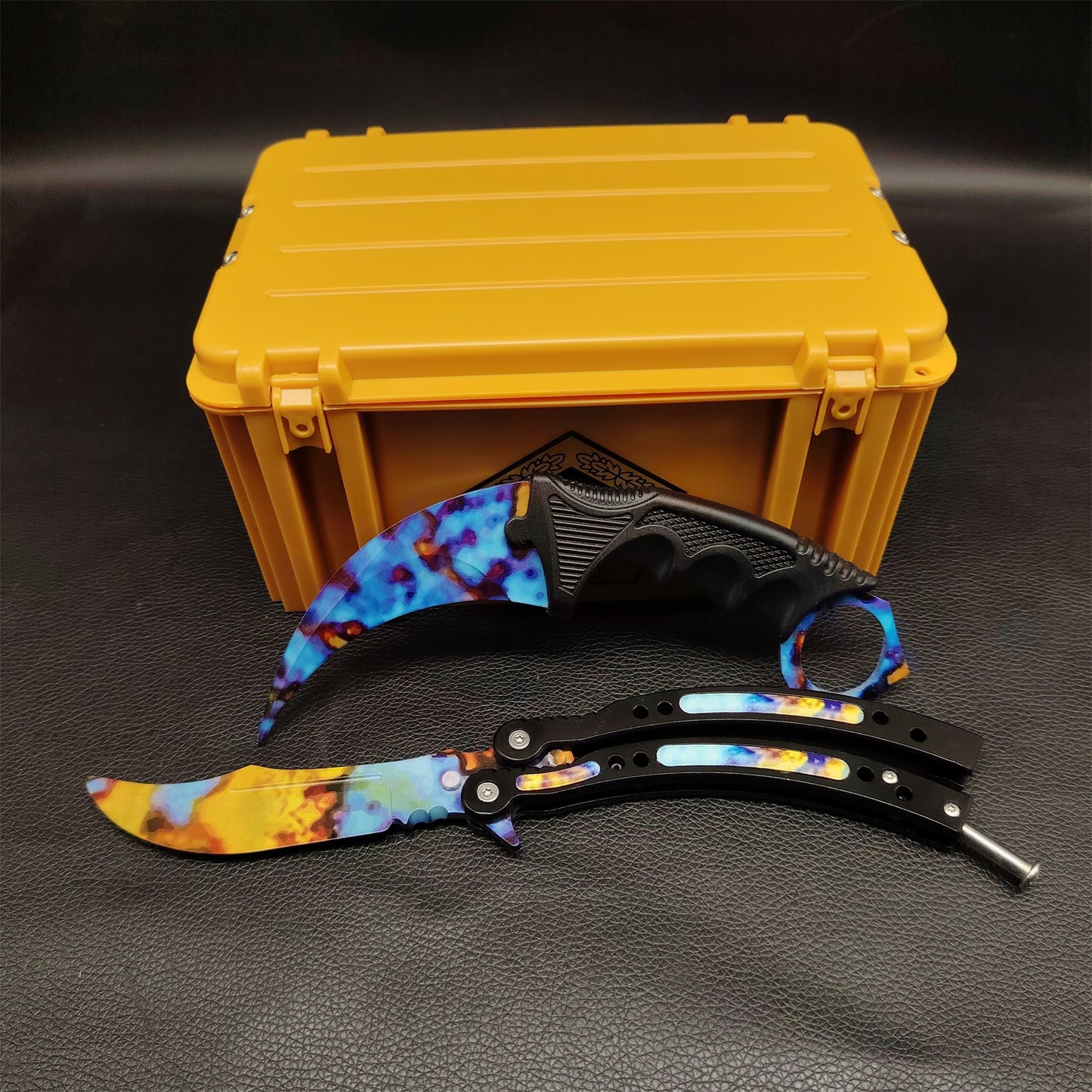 Case Hardened Balisong Karambit Trainer Weapon Case