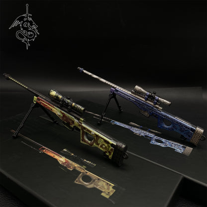 Dragon Lore & Gungnir Skin AWP Miniature Metal Gun Model