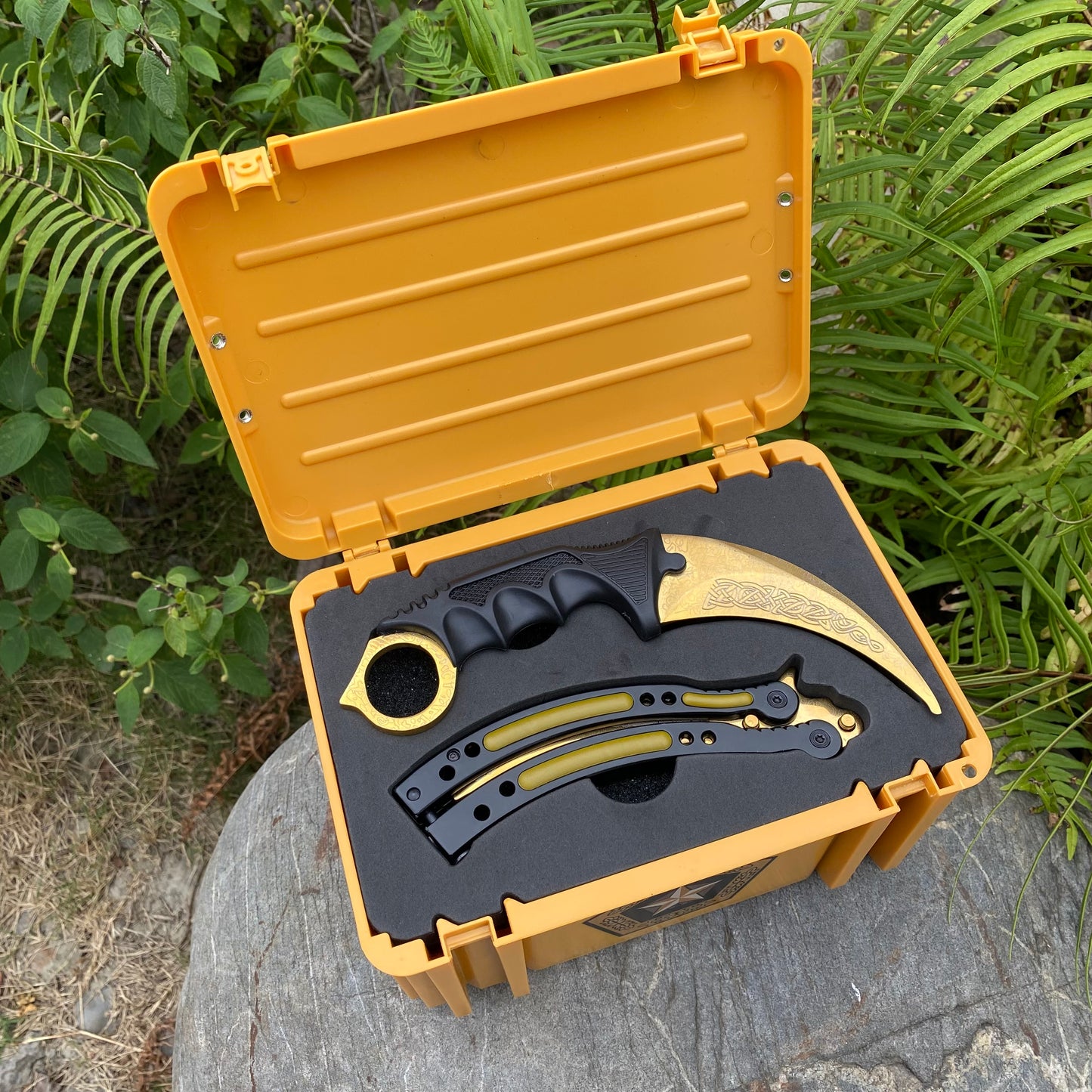 Lore Skin Karambit Trainer & Balisong Knife With Gift Case