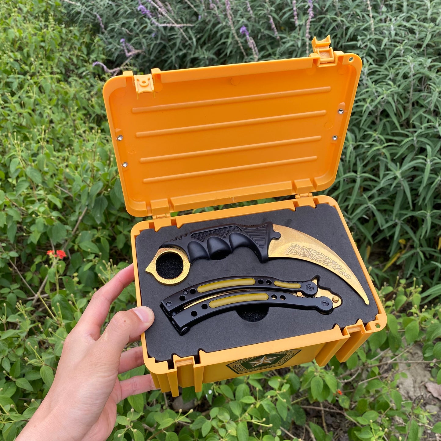 Lore Skin Karambit Trainer & Balisong Knife With Gift Case