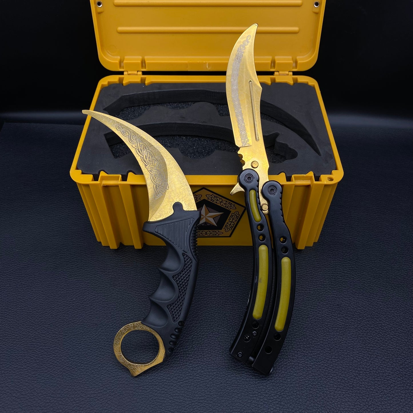 Lore Skin Karambit Trainer & Balisong Knife With Gift Case