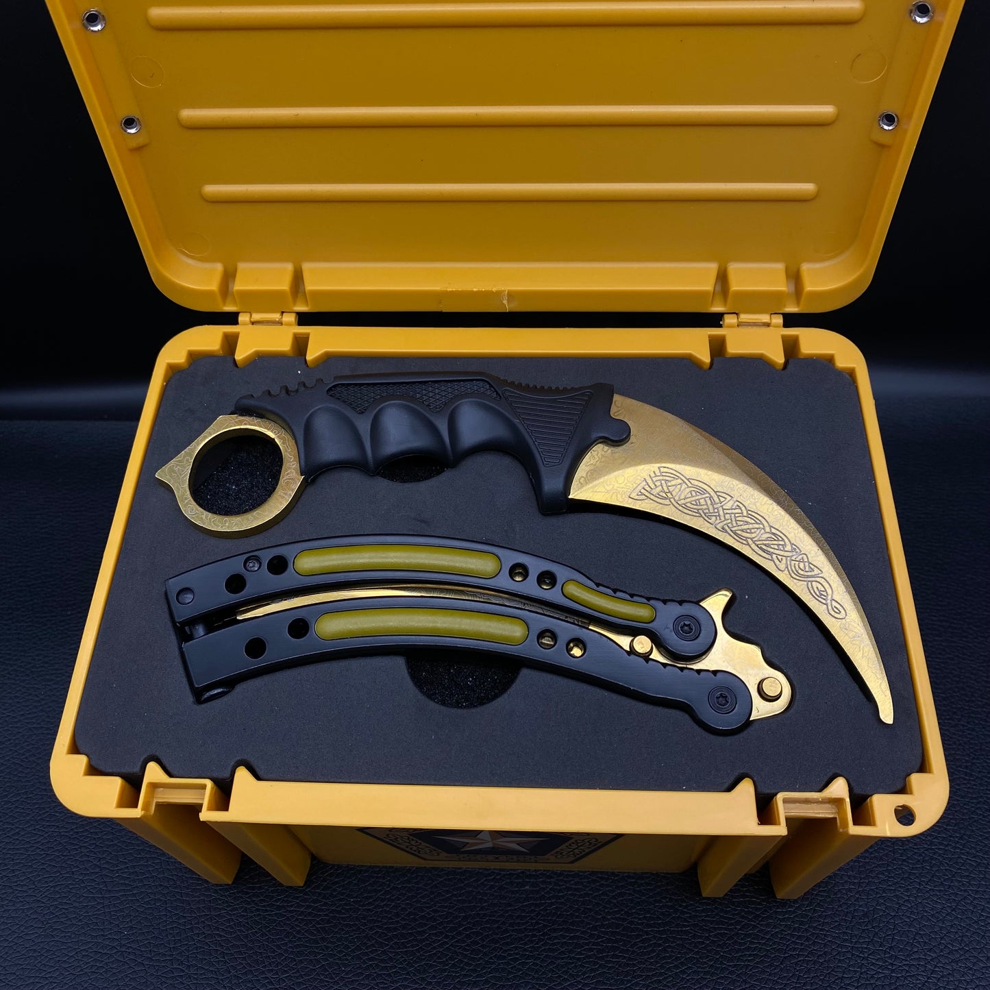 Lore Skin Karambit Trainer & Balisong Knife With Gift Case
