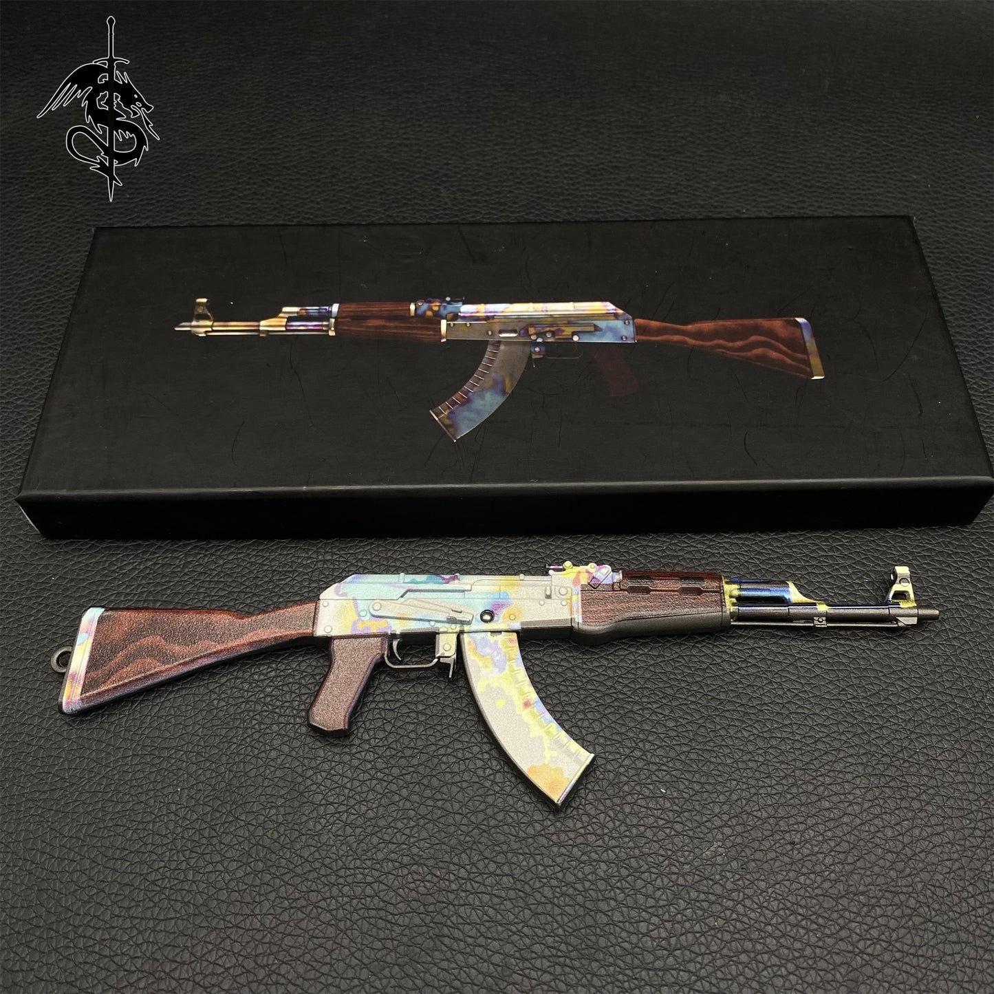 Metal AK-47 Case Hardened Game Skin Mini Gun