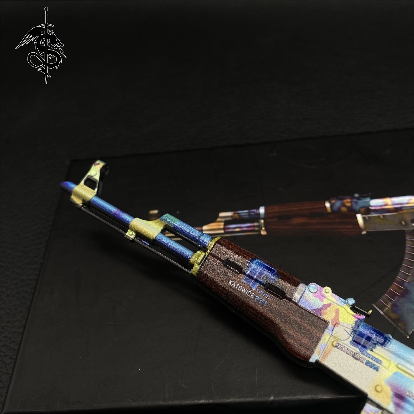 Metal AK-47 Case Hardened Game Skin Mini Gun