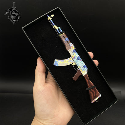 Metal AK-47 Case Hardened Game Skin Mini Gun