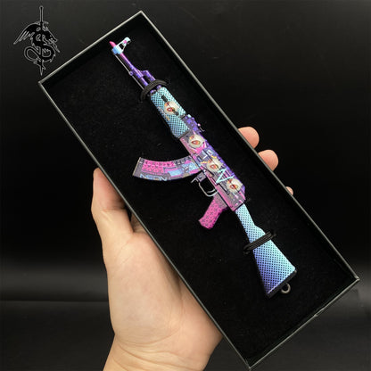 Neon Rider Skin Metal AK-47 Mini Gun Model