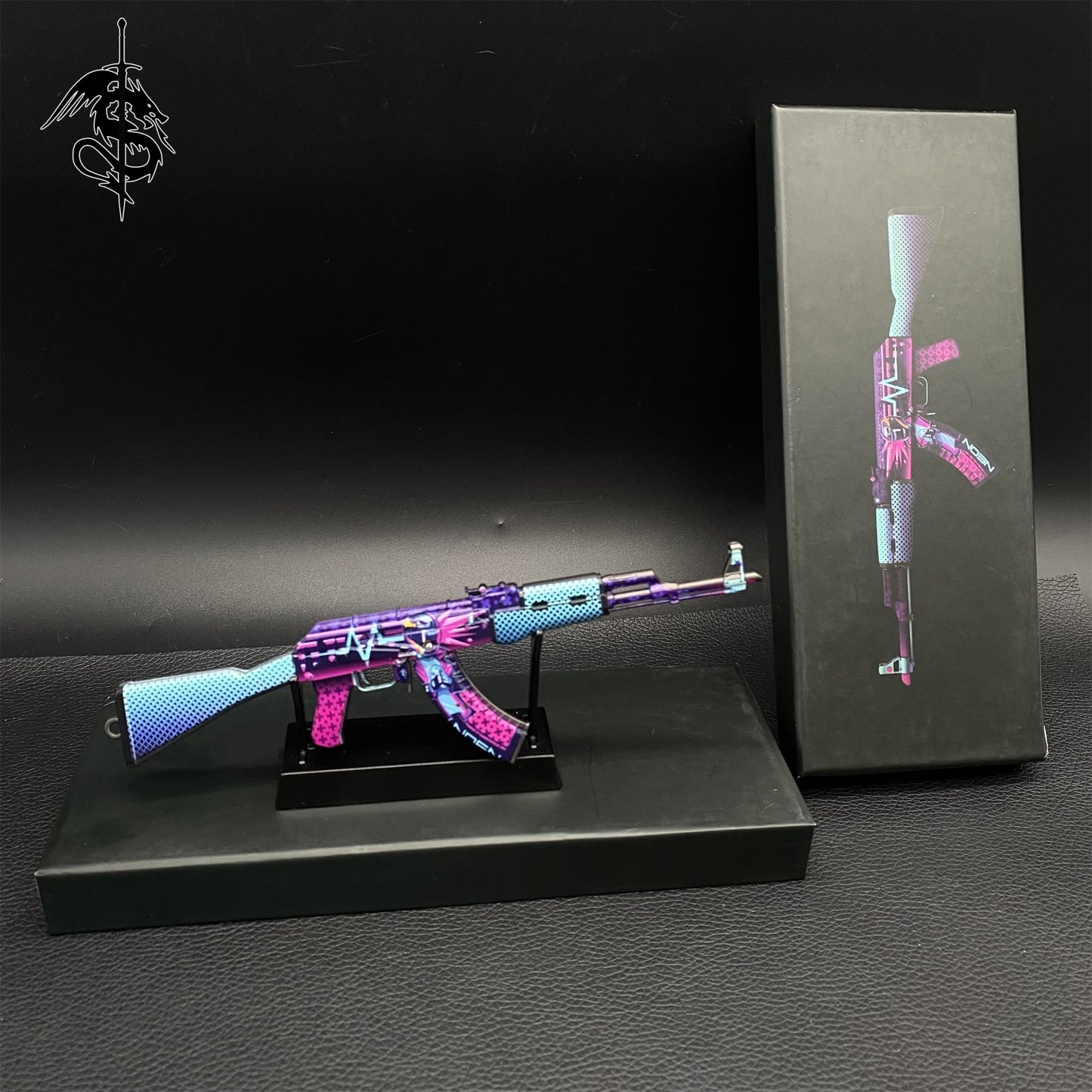 Neon Rider Skin Metal AK-47 Mini Gun Model