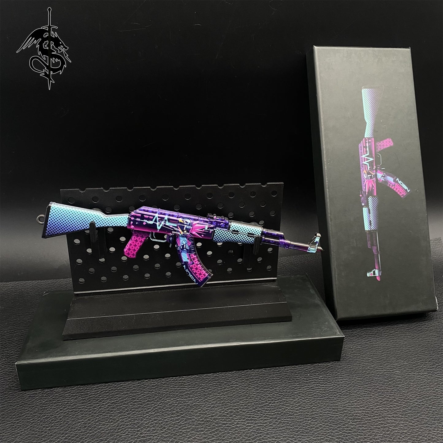 Neon Rider Skin Metal AK-47 Mini Gun Model