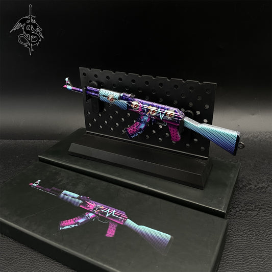 Neon Rider Skin Metal AK-47 Mini Gun Model