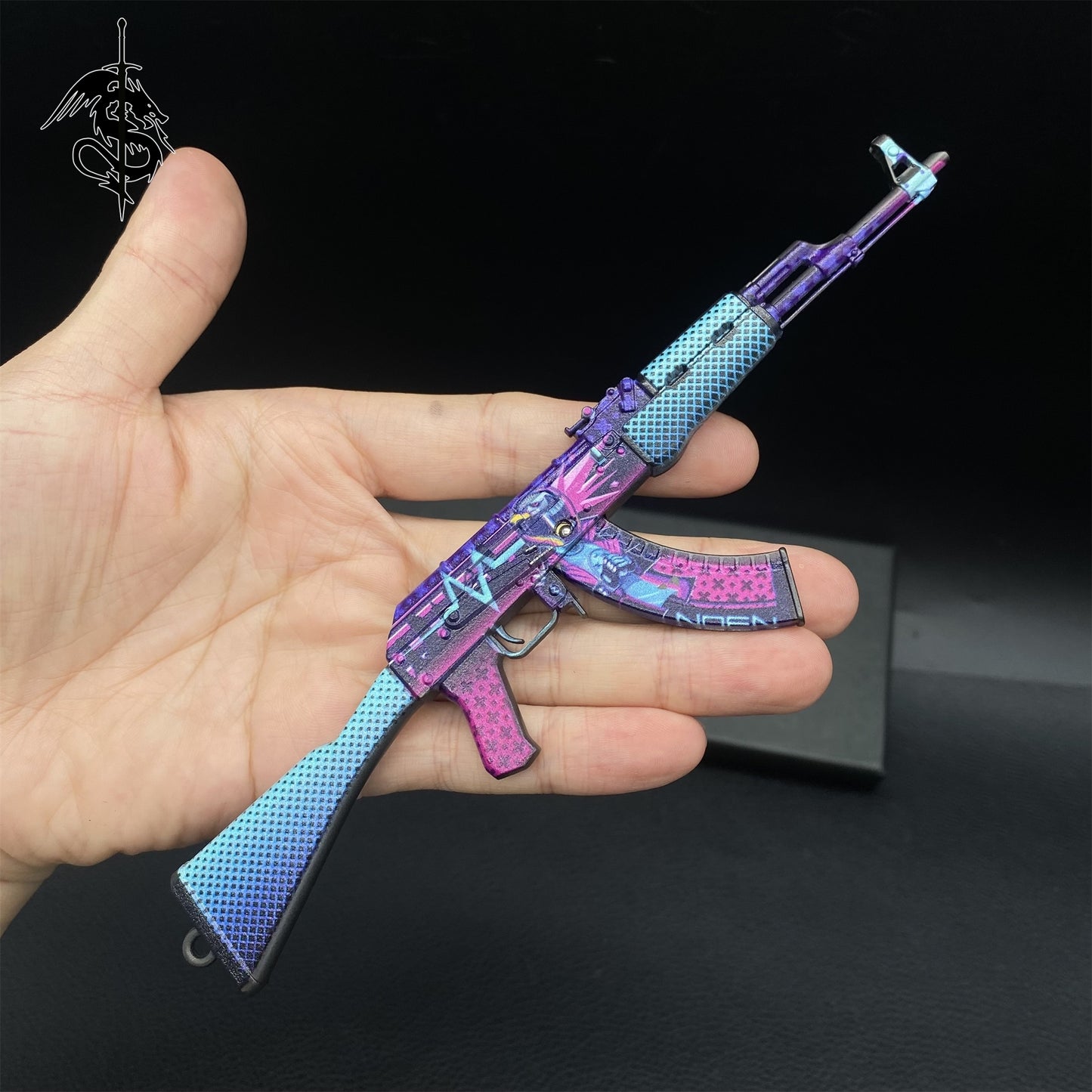 Neon Rider Skin Metal AK-47 Mini Gun Model