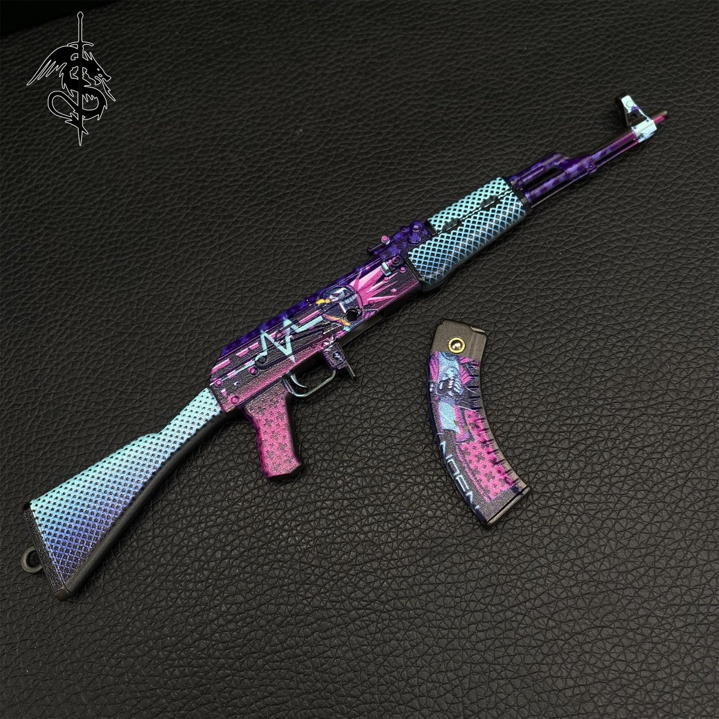 Neon Rider Skin Metal AK-47 Mini Gun Model