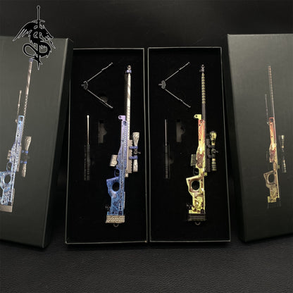 Dragon Lore & Gungnir Skin AWP Miniature Metal Gun Model