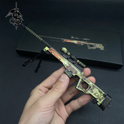 Dragon Lore & Gungnir Skin AWP Miniature Metal Gun Model