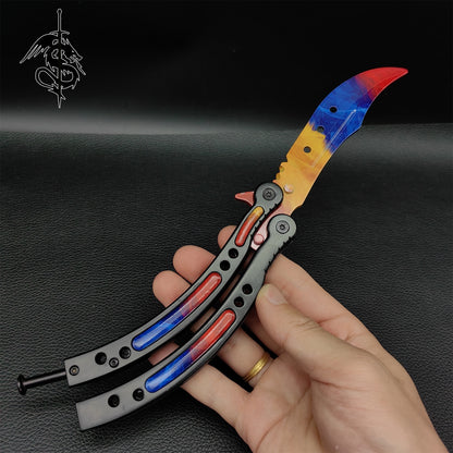 Game Balisong Butterfly Trainer Knife 10 In 1 Pack