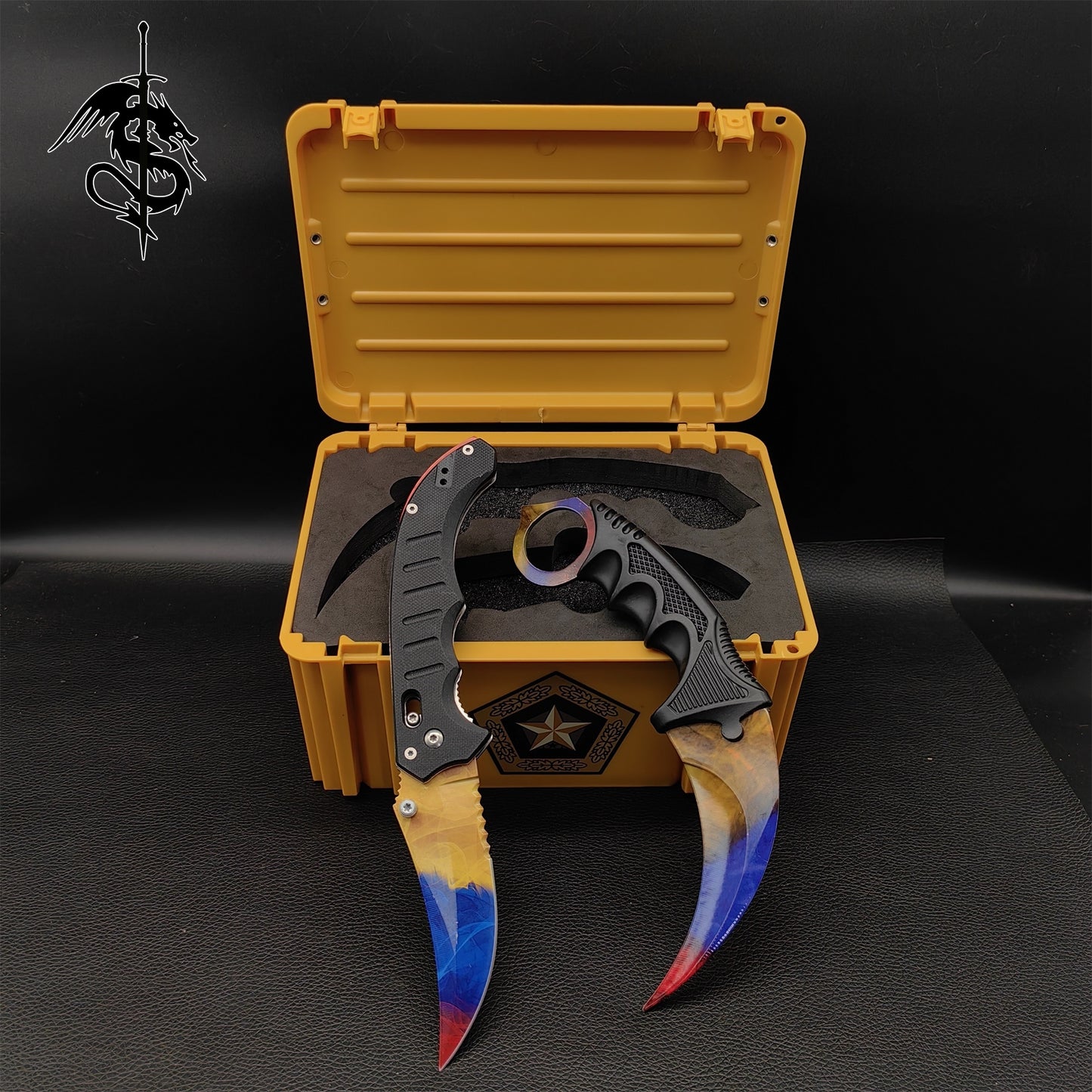 CSGO Marble Fade Karambit And Flip Knife Gamma Loot Case