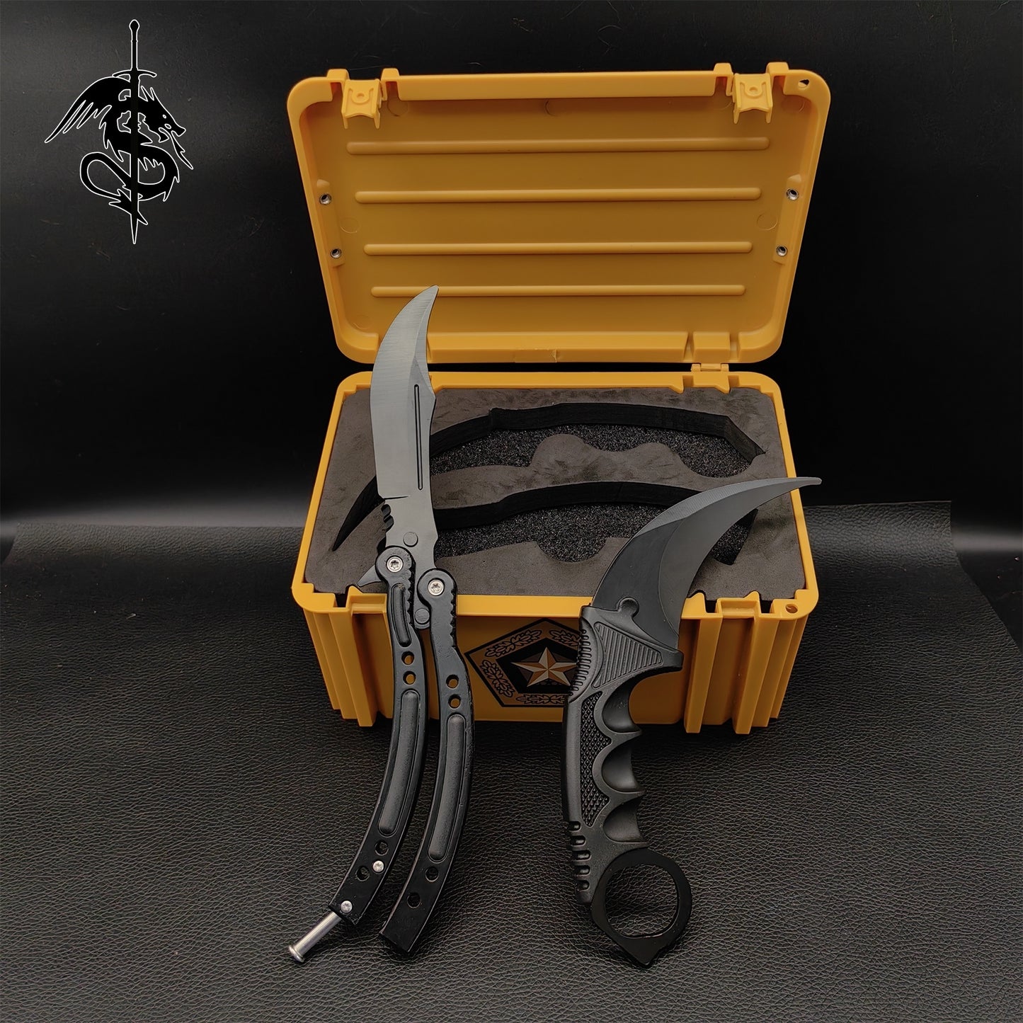 Night Skin Karambit Trainer & Balisong Knife Gift Case